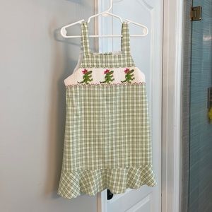 Alligator smocked dress